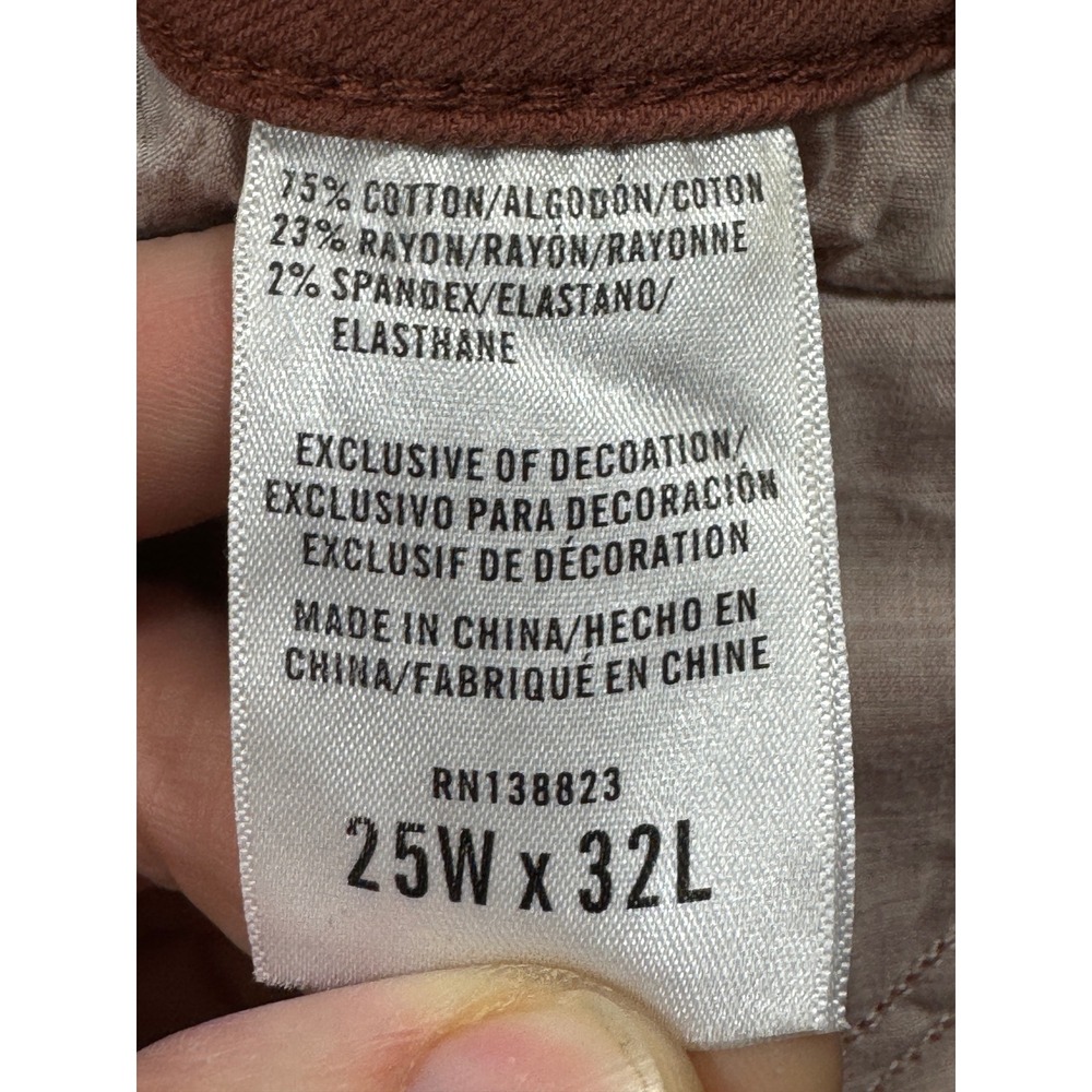 Shyanne Womens Flare Overlap Hem Rust Denim Jeans 25 Meas: 24x31.5 - Picture 7 of 9